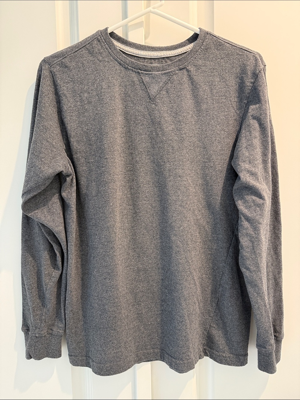 Kids Long-Sleeve Crewneck Shirt - Gray